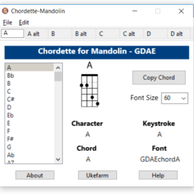 Create a Mandolin Chord Chart with Chordette